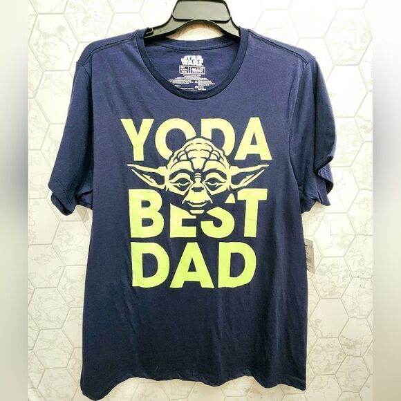 New Star Wars Yoda Best Dad Father Day Men's Graphic T-Shirt, Blue - Picture 5 of 8